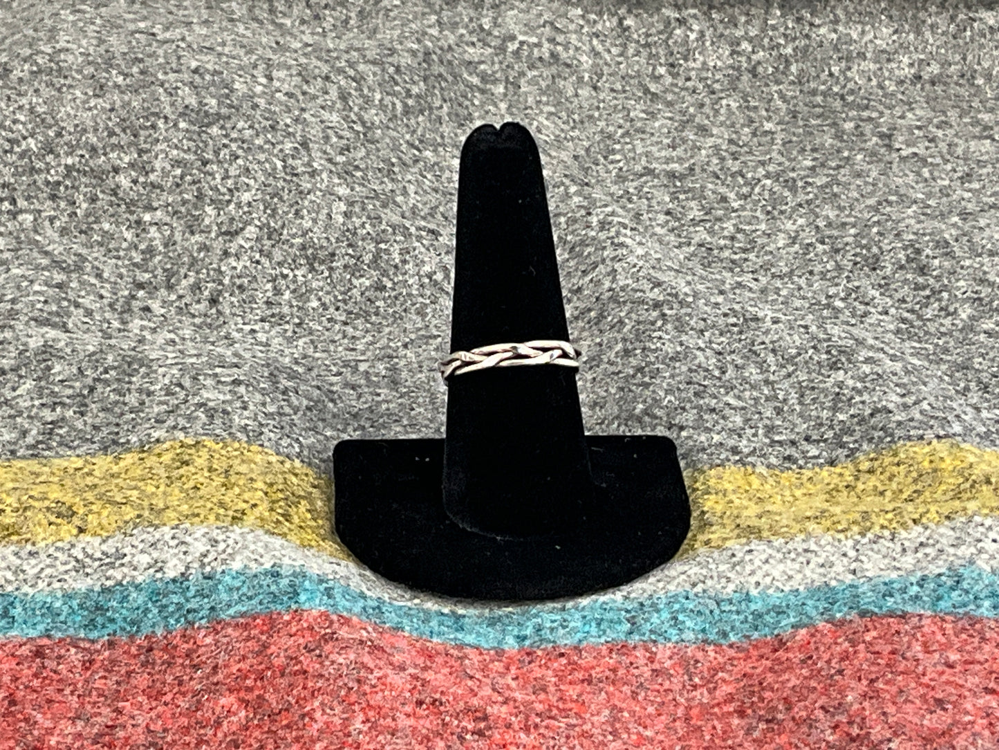 Sterling Silver Braided Ring Size 9