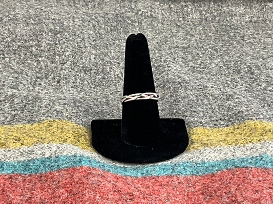 Sterling Silver Braided Ring Size 9