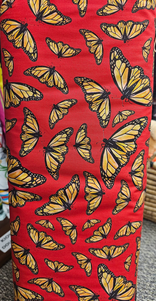 Marybeth Timothy Designed Cotton Fabric Monarch Butterflies