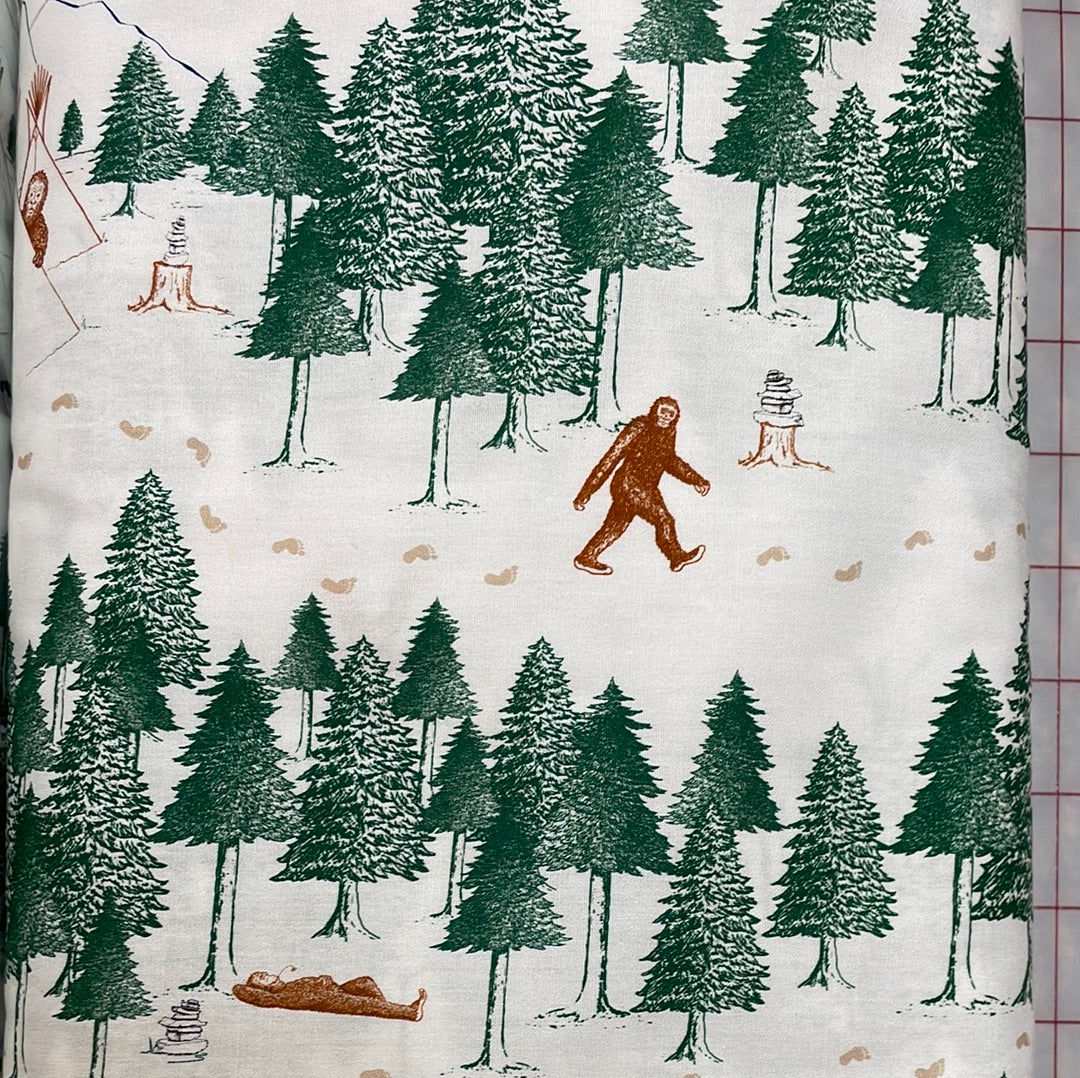 Pette Buffalohead Designed Cotton Fabric Bigfoot