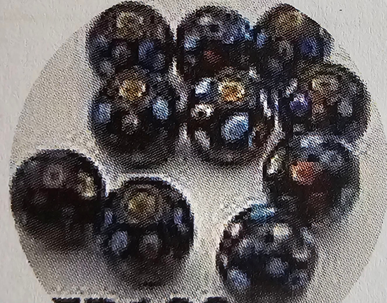 Skunk Beads Black Multi Dot