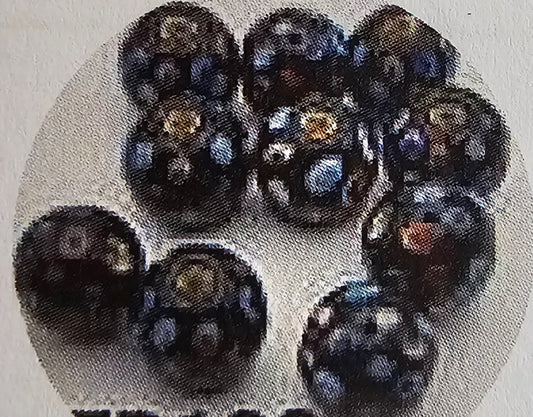 Skunk Beads Black Multi Dot