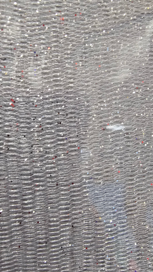 Lace Overlay Silver 2 YRDs