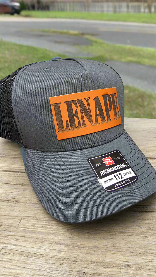 Lenape Leather Patch Adjustable Hats