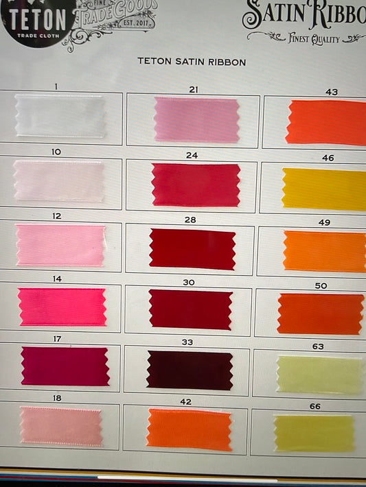Teton Satin Ribbon, 
$10.00 a yrd 1 1/2"