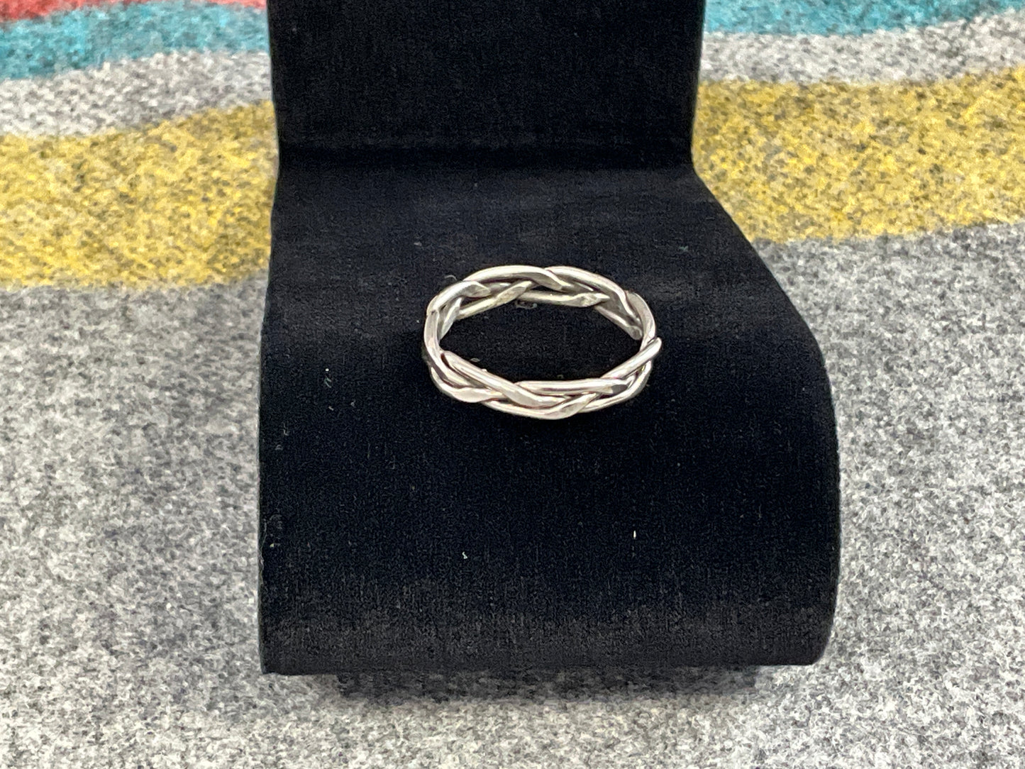 Sterling Silver Braided Ring Size 9
