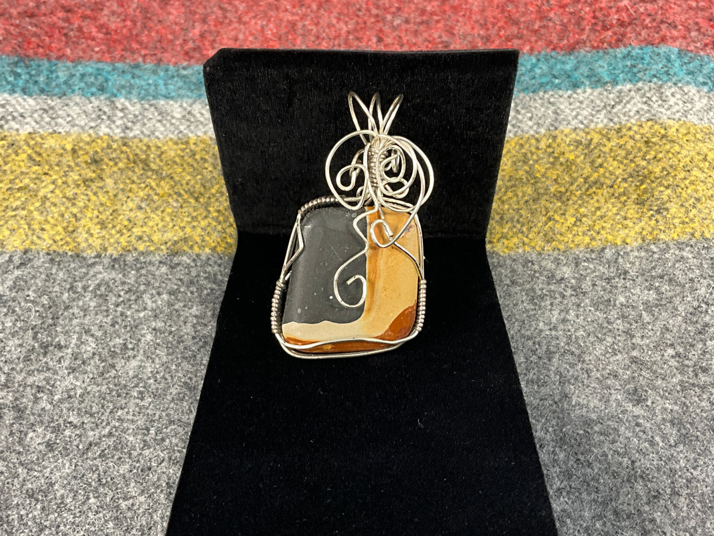 Jasper, Cabochon Wire Wrapped Pendant