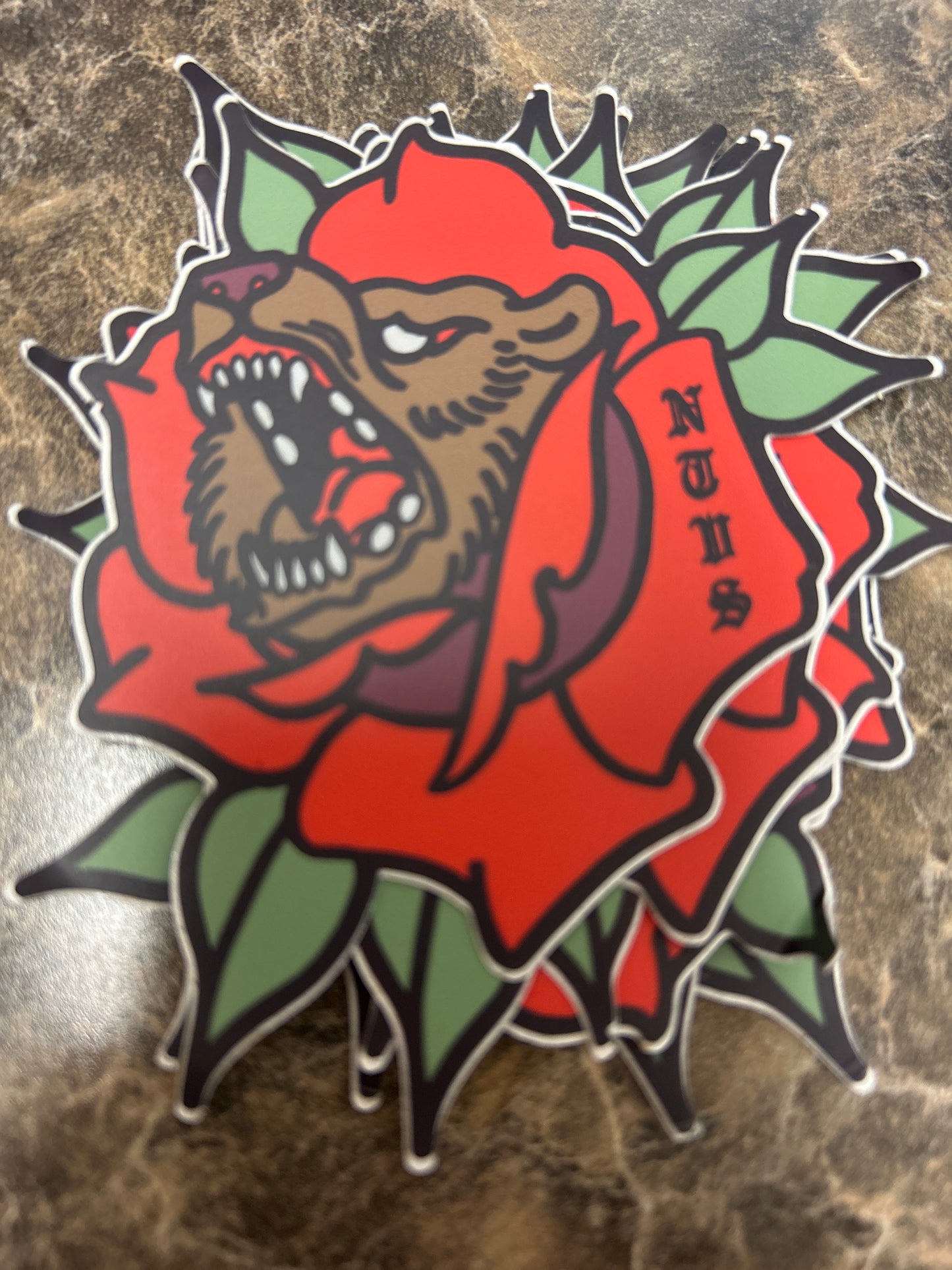 NTVs Bear / Rose Sticker