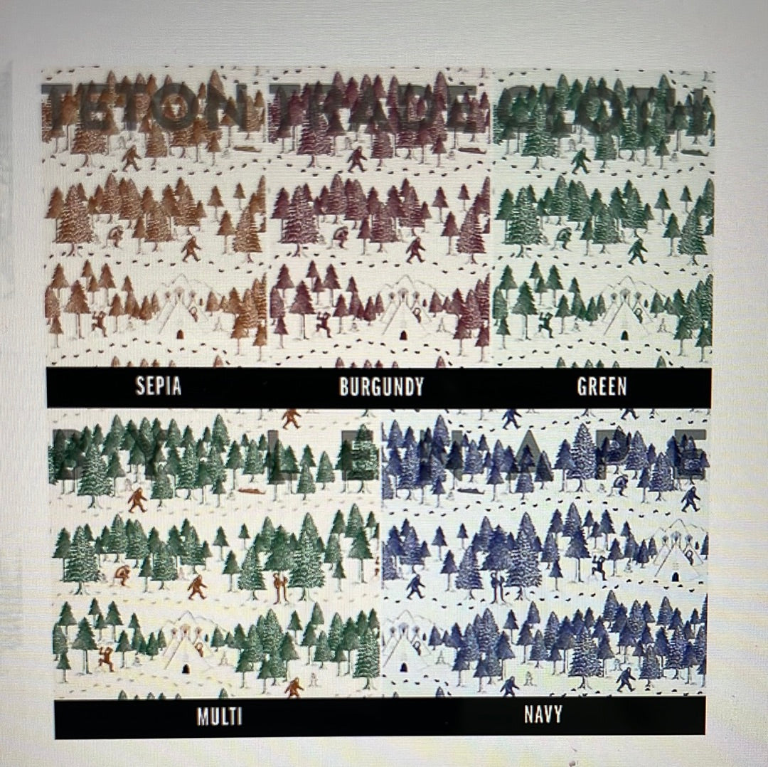 Pette Buffalohead Designed Cotton Fabric Bigfoot