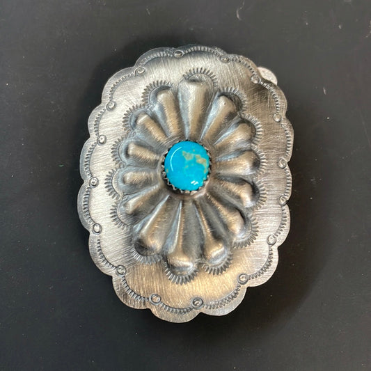 Sterling Silver Buckle Turquoise Stone