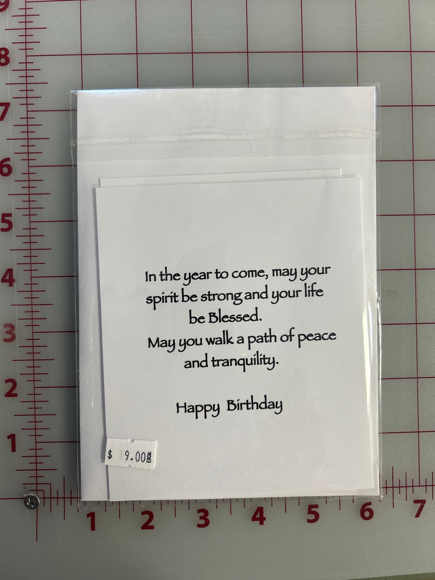 Wëlí katënamí Happy Birthday Card “Yellow Feather/Blue Bird”