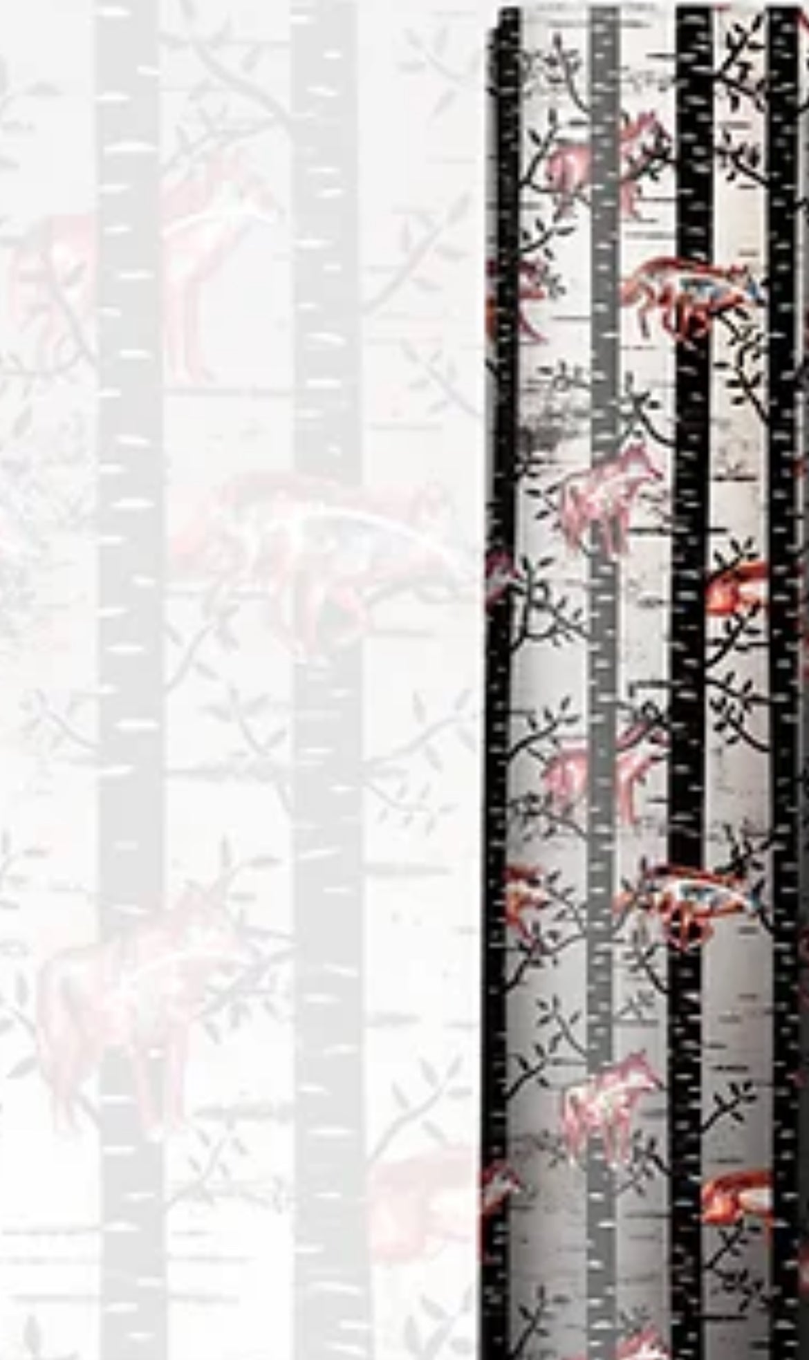 Wolves Cotton Fabric Grey