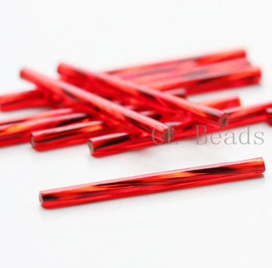 Bugal Beads 11mm Red Twist