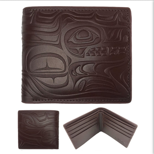 Leather Embossed Wallet - Spirit Wolf