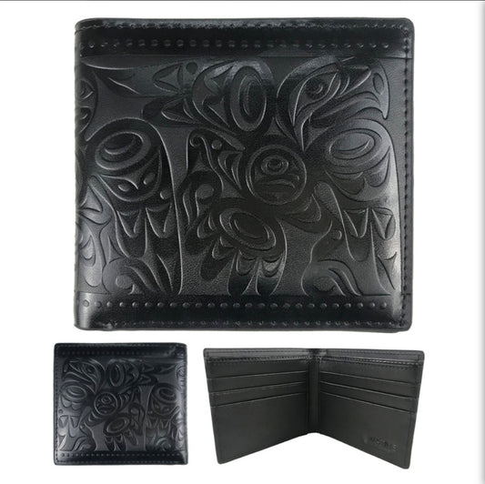 Leather Embossed Wallet - Salish Eagle