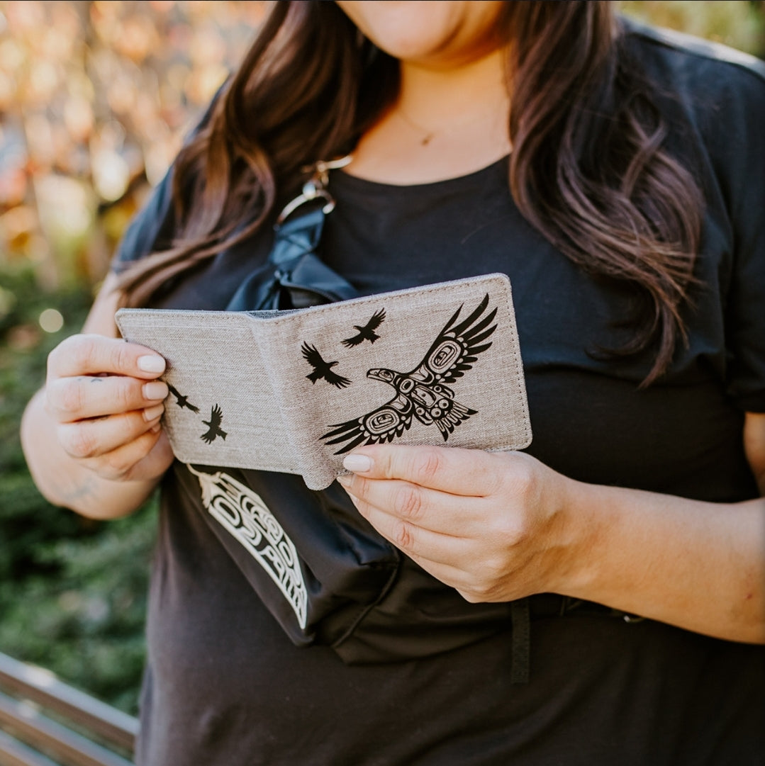 Crosshatch Wallet - Soaring Eagle