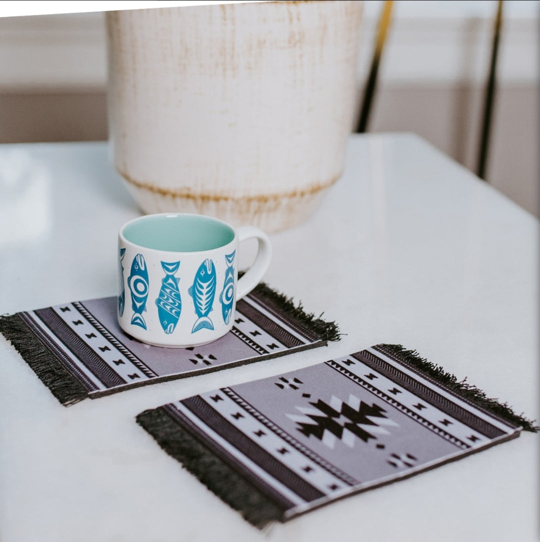 Blanket Coasters (Set of 2) - Salish Weaving Collection - Visions of Our Ancestors