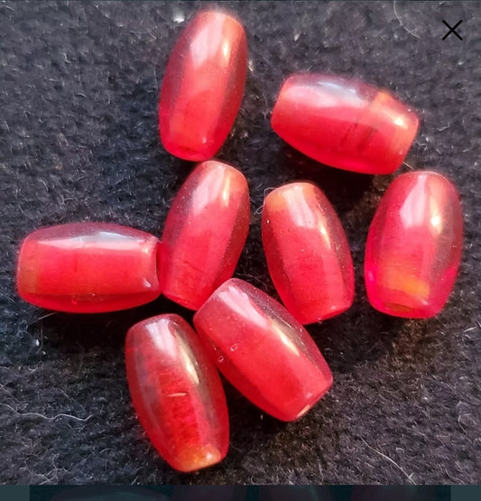 Barley Corn Beads Dark Red 6mm
