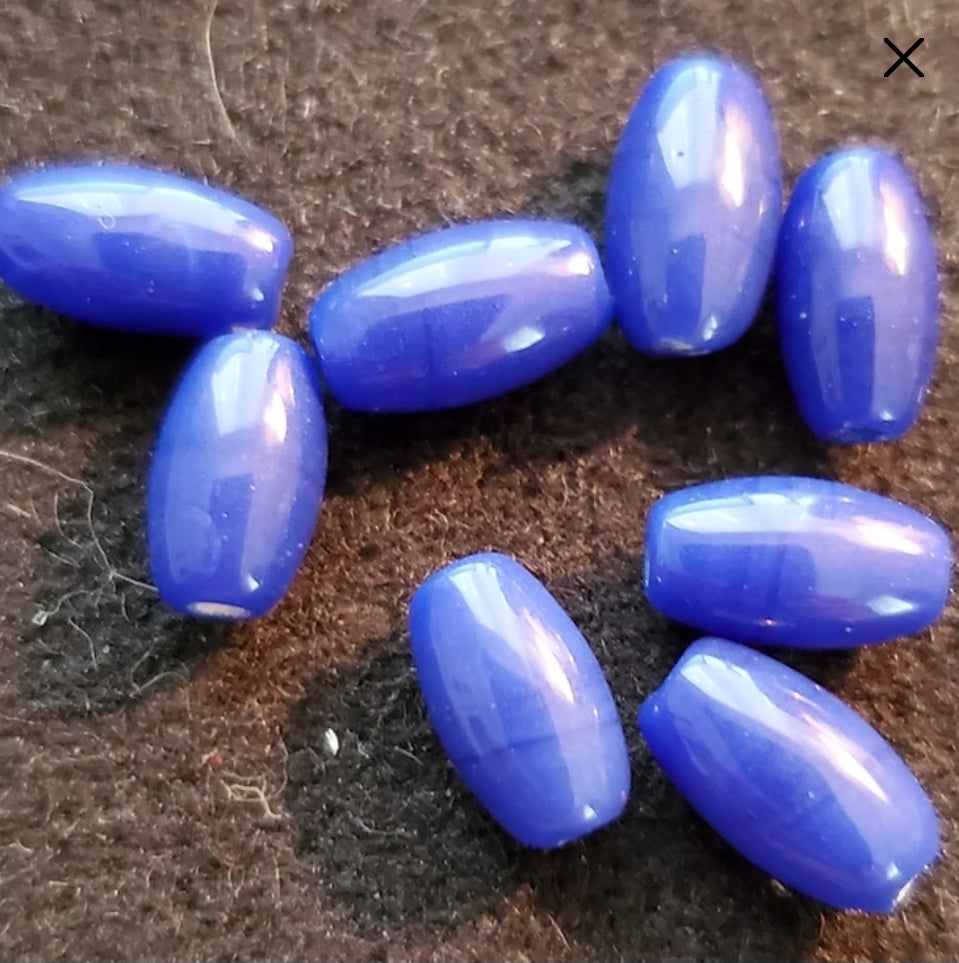 Barley Corn Beads Cobalt Blue 6mm