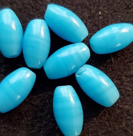 Barley Corn Beads Robbins Egg Blue 6mm