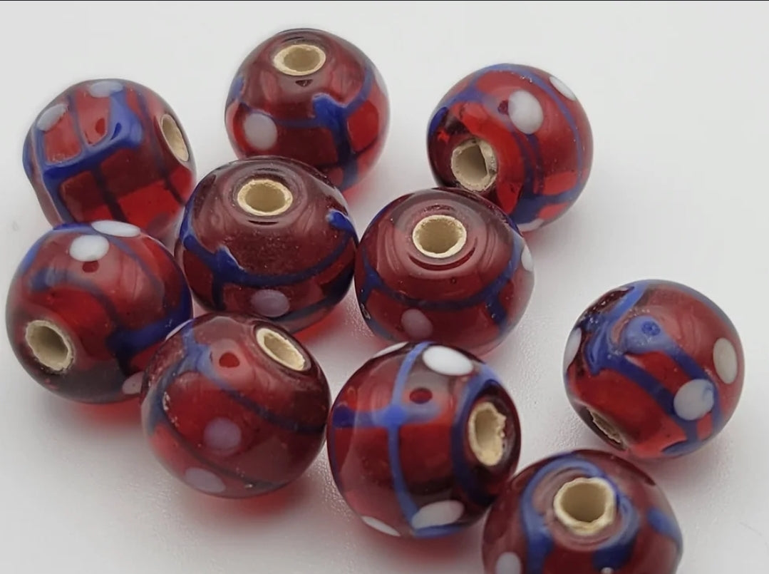 Medicine Man Venetian Striped Beads