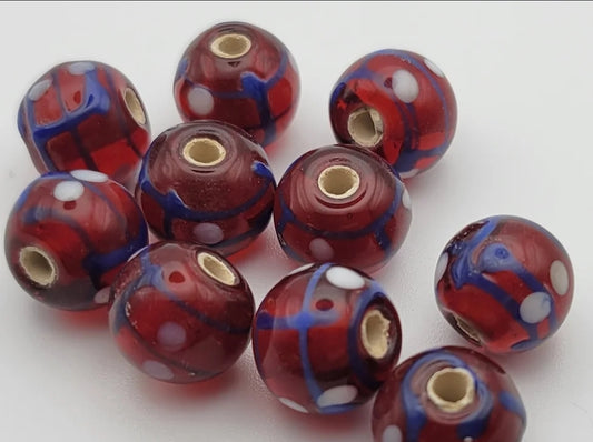 Medicine Man Venetian Striped Beads