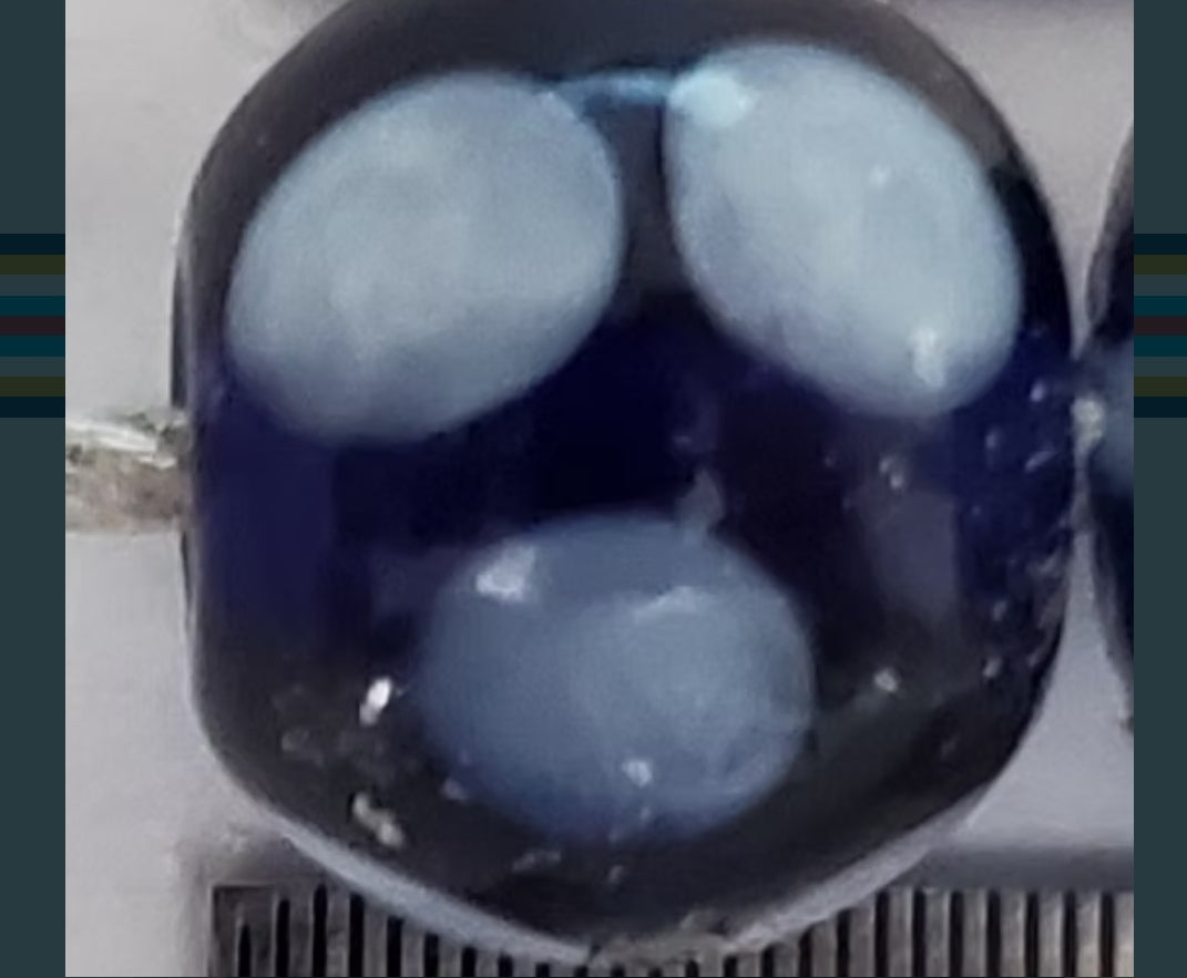 Skunk Beads Cobalt Blue