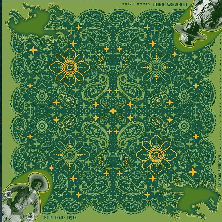 Jackson Sundown, Designed By Kiowa Dougherty Cotton Bandanas