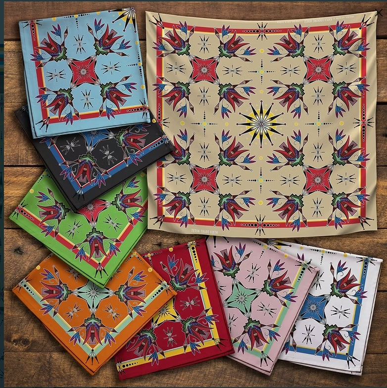 Kayla Looking Horse Designed Cotton Bandanas