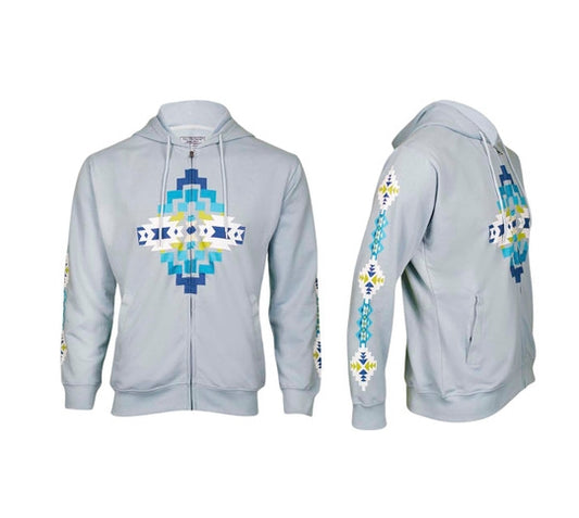 Mens French Terry Cotton Zipper Hoody Jacket Solstice