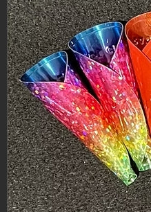 Adult Jingle Cones Rainbow Glitter