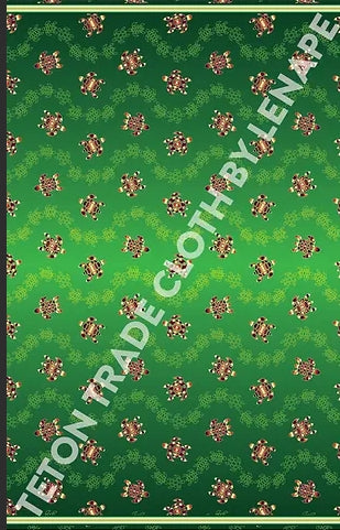 Sea Turtles Cotton Fabric Green