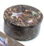 Inlayed Soapstone Ring Trinket Box Oval