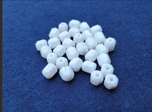Hex Beads Vintage White