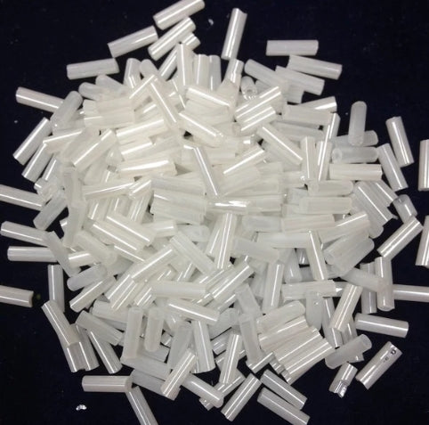 Vintage Tube Beads White