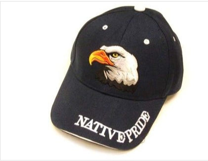 Baseball Cap Embroidered Four Directions Blue