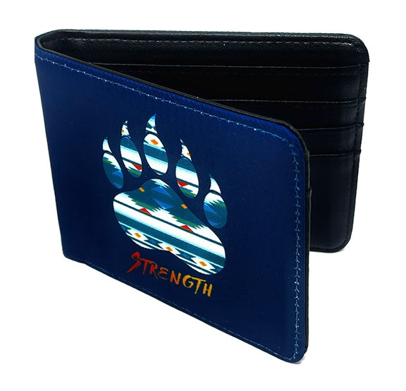 Native Animals Print Men's Leather Wallets