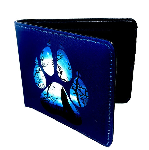 Native Animals Print Men's Leather Wallets