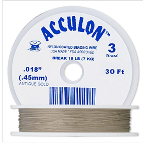 Tiger Tail Wire 3 Strand  30ft Medium #18