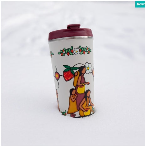 Art Travel Mug - Heart Berry Gatherers
