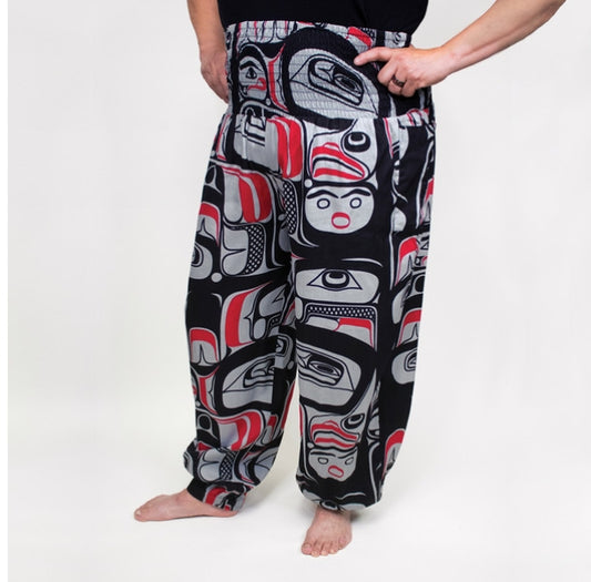 Native Inspired Designed Comfy Pants XL - Eagle Vision