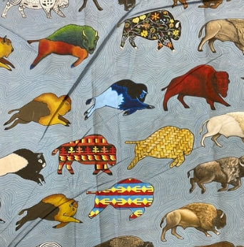 Marybeth Timothy Designed Cotton Fabric Dusty Blue 21" Piece