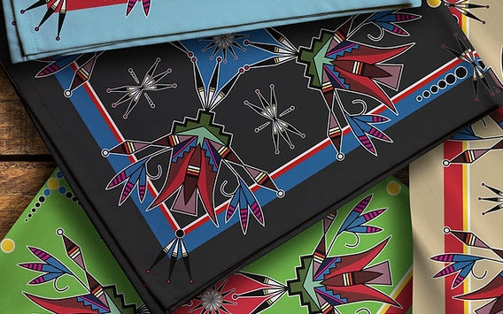 Kayla Looking Horse Designed Satin Scarf