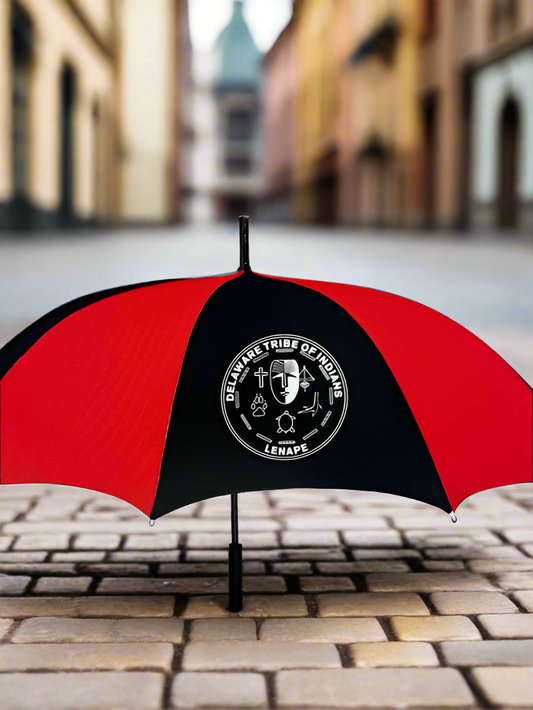Arc Umbrella With Delaware Tribe Of Indians Seal