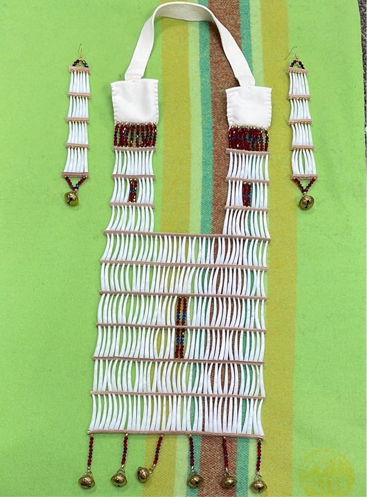 Dentalium Shell Breastplate & Earrings