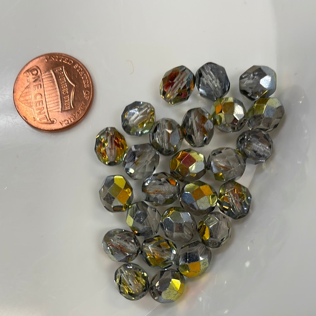 Faceted Beads Crystal Vitrail 8mm Czech