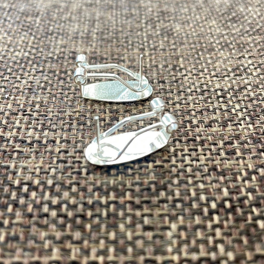 Lever Back fingernail post earrings