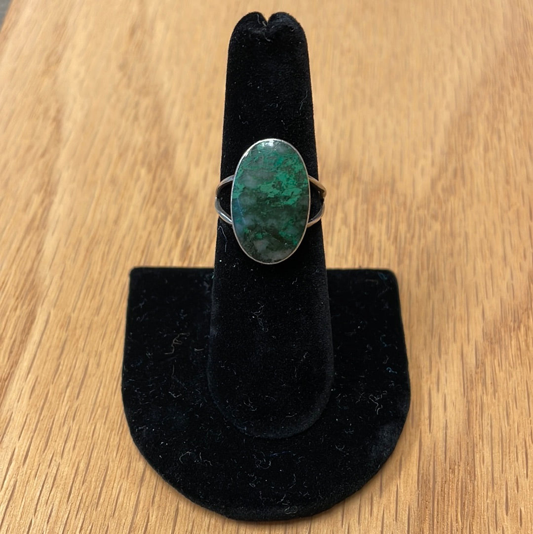 Sterling Silver W/ Green Turquoise Stone Ring