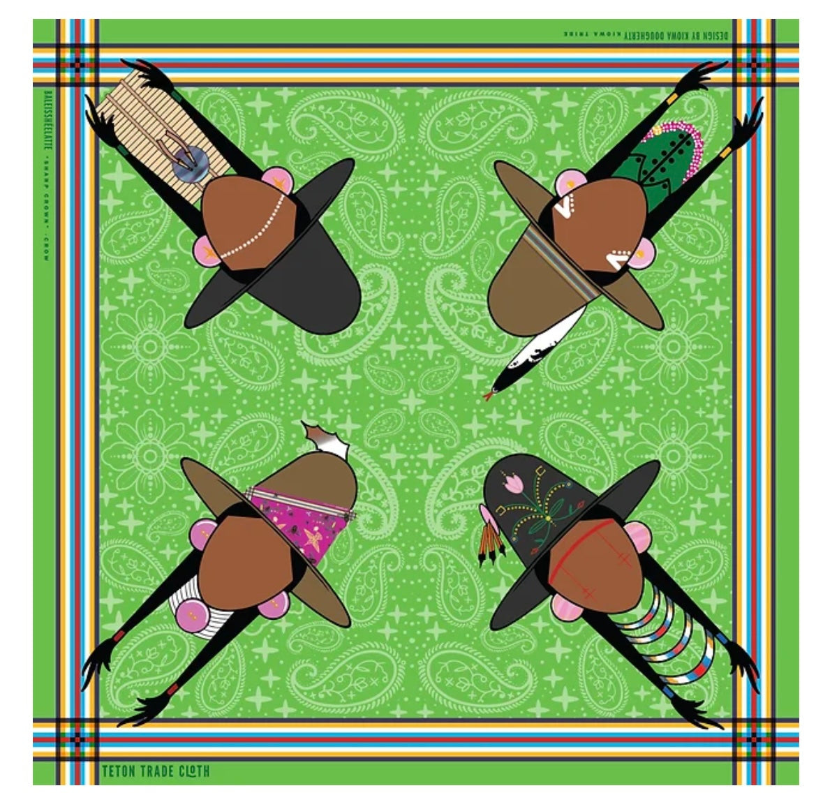 Kiowa Dougherty Designed Reservation Hat Cotton Bandana