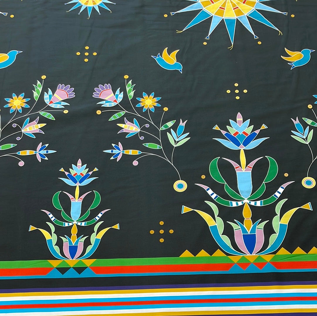 Cole Redhorse Jacobson Designed Cotton Fabric for Teton Trade Cloth By Lenape